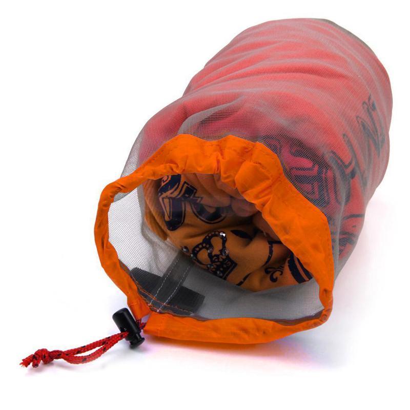 Camping Sports Ultralight Mesh Storage Bag Outdoor Stuff Sack Drawstring Storage-happyeasybuy01-Blue S-Bargain Bait Box