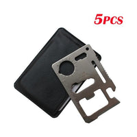 Camping Survival Tool Rescue Credit Card Army Sliver Stainless Steel Sos-Travel & Life Store-5Pcs-Bargain Bait Box