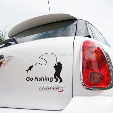 Car Styling Go Fishing Car Stickers Decals For Chevrolet Cruze Volkswagen-Fishing Decals-Bargain Bait Box-Black-Bargain Bait Box
