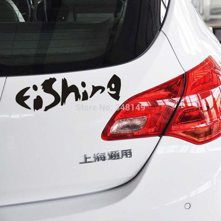 Car Styling Go Fishing Funny Car Stickers Decals For Volkswagen Skoda Polo-Fishing Decals-Bargain Bait Box-Black-Bargain Bait Box