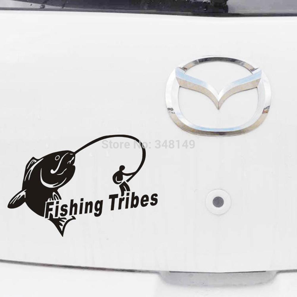 Car Styling Go Fishing Tribes Car Stickers And Decals For Chevrolet Cruze Ford-Fishing Decals-Bargain Bait Box-Black-Bargain Bait Box
