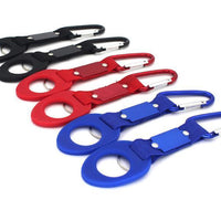 Carabiner Water Bottle Holder Camping Hiking Aluminum Rubber Buckle Hook-Outdoor Shopping-Red-Bargain Bait Box