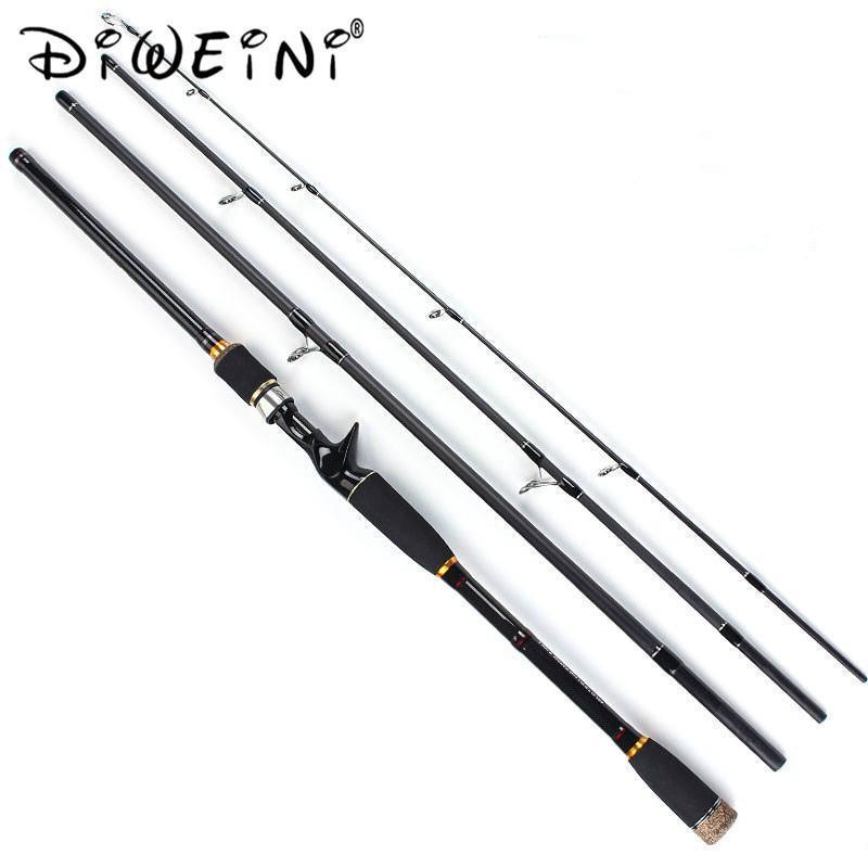 Carbon Fiber Casting Travel Rod Spinning Fishing Rods 4 Sections Fishing Lure-Spinning Rods-Shop3377027 Store-Black-1.8 m-Bargain Bait Box