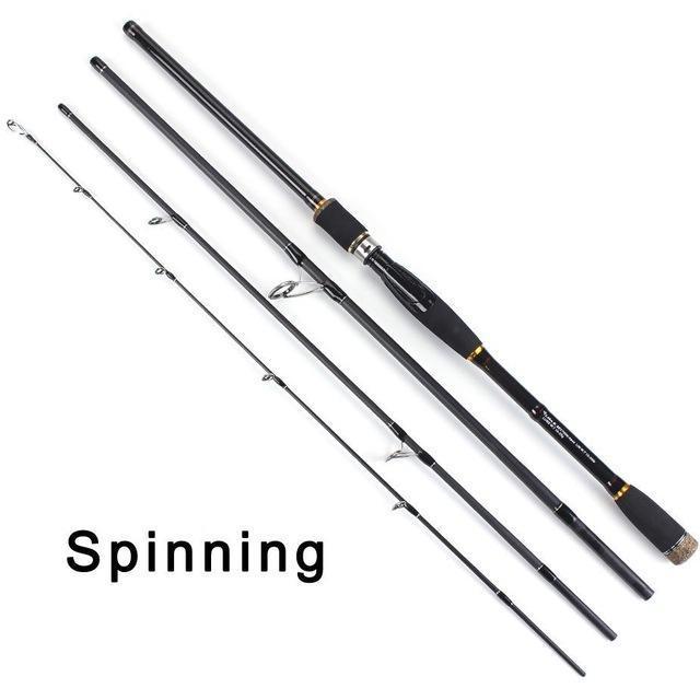 Carbon Fiber Casting Travel Rod Spinning Fishing Rods 4 Sections Fishing Lure-Spinning Rods-Shop3377027 Store-Dark Grey-1.8 m-Bargain Bait Box