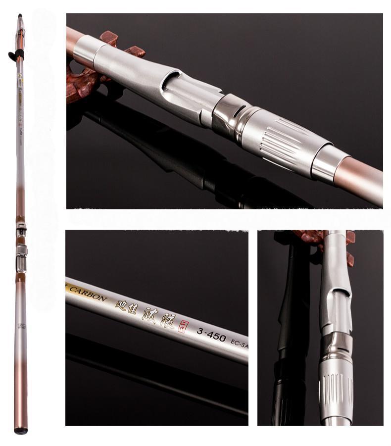 Carbon Long Section Rock Fishing Rod 3.6/4.5/5.4/6.3/M Portable Telescopic-Telescoping Fishing Rods-ZHANG 's Professional lure trade co., LTD-3.6 m-Bargain Bait Box
