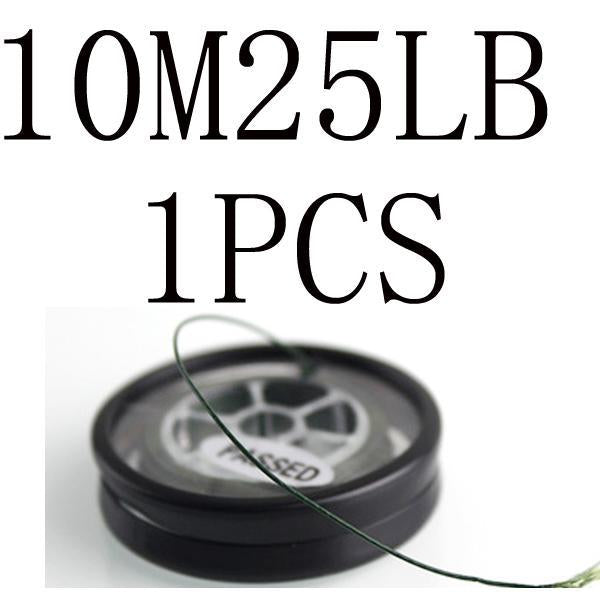 Carp Fishing 1 Spools Line Coated Hook Link 5M/10M Each Spool Coated Braid-shared with fish Official Store-10M 25LB-Bargain Bait Box