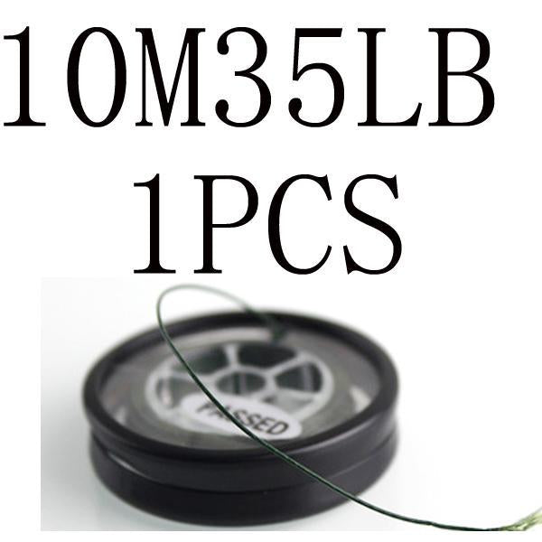Carp Fishing 1 Spools Line Coated Hook Link 5M/10M Each Spool Coated Braid-shared with fish Official Store-10M 35LB-Bargain Bait Box