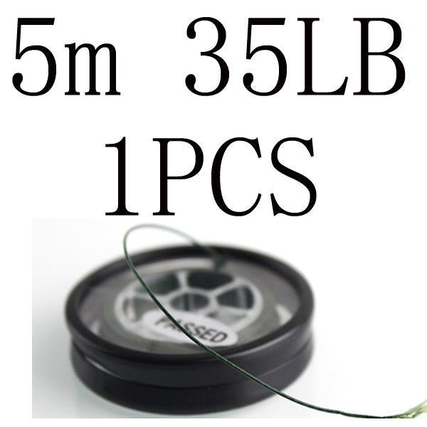 Carp Fishing 1 Spools Line Coated Hook Link 5M/10M Each Spool Coated Braid-shared with fish Official Store-5M 35LB-Bargain Bait Box