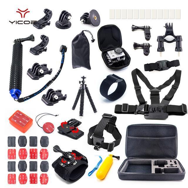 Case Tripod Mount Stick Adapter For Go Pro Hero 6 5 Gopro 6 5 4 3 Session-Action Cameras-Yicoe Store-KIT25-Bargain Bait Box