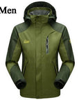 Cavalrywalf Outdoor Waterproof Hiking Jackets For Women Men Climbing Rain Coat-LoClimb Store-men army green-Asian S-Bargain Bait Box
