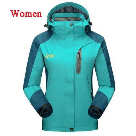 Cavalrywalf Outdoor Waterproof Hiking Jackets For Women Men Climbing Rain Coat-LoClimb Store-women lake blue-Asian S-Bargain Bait Box