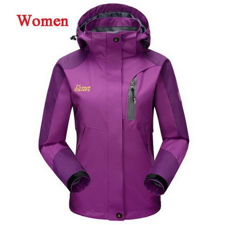 Cavalrywalf Outdoor Waterproof Hiking Jackets For Women Men Climbing Rain Coat-LoClimb Store-women purple-Asian S-Bargain Bait Box