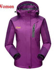 Cavalrywalf Outdoor Waterproof Hiking Jackets For Women Men Climbing Rain Coat-LoClimb Store-women purple-Asian S-Bargain Bait Box