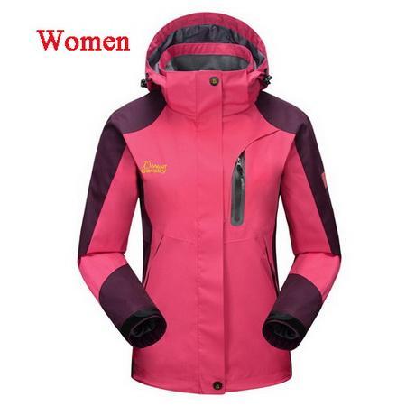 Cavalrywalf Outdoor Waterproof Hiking Jackets For Women Men Climbing Rain Coat-LoClimb Store-women rose-Asian S-Bargain Bait Box