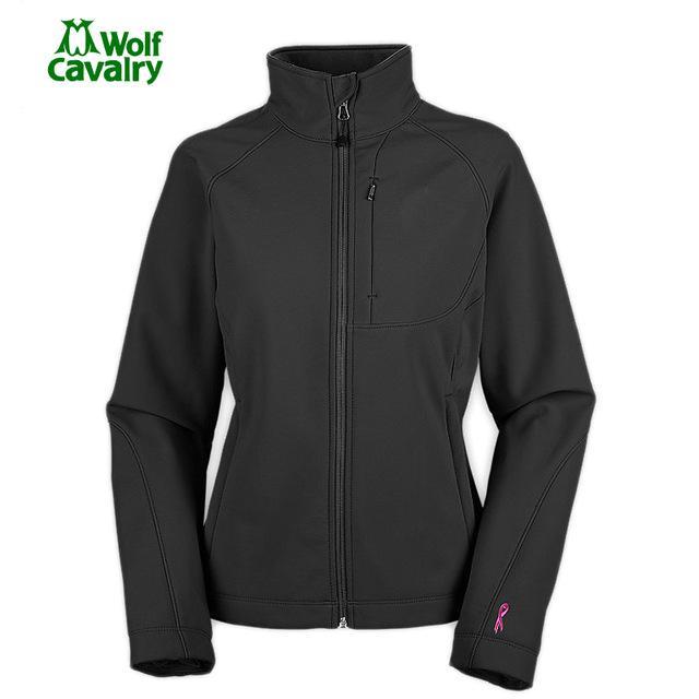 Cavalrywolf Female Softshell Jackets Waterproof Outdoor Sport Warm Coat Hiking-Shop3119008 Store-Black fans-S-Bargain Bait Box