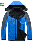 Cavalrywolf Men Winter Waterproof Softshell Jackets Hiking Camping Ski Warm-Shop3119008 Store-Blue-S-Bargain Bait Box
