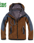 Cavalrywolf Men Winter Waterproof Softshell Jackets Hiking Camping Ski Warm-Shop3119008 Store-Brown-S-Bargain Bait Box