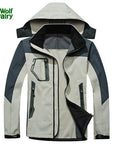 Cavalrywolf Men Winter Waterproof Softshell Jackets Hiking Camping Ski Warm-Shop3119008 Store-White-S-Bargain Bait Box
