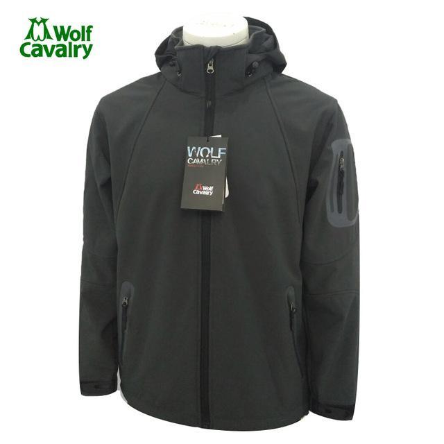 Cavalrywolf Outdoor Wool Softshell Jacket Men Windproof Waterproof Male Hiking-Shop3119008 Store-Gray-S-Bargain Bait Box