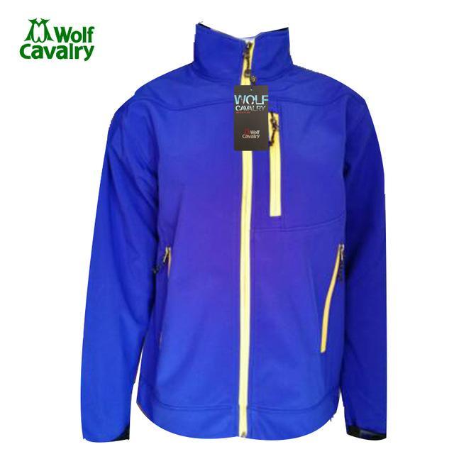 Cavalrywolf Winter Fleece Softshell Jacket Outdoor Sport Waterproof Coats Men-Shop3119008 Store-Blue yellow zipper-S-Bargain Bait Box