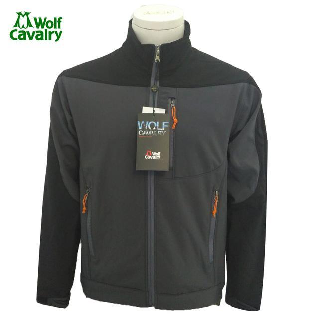 Cavalrywolf Winter Fleece Softshell Jacket Outdoor Sport Waterproof Coats Men-Shop3119008 Store-Gray yellow rope-S-Bargain Bait Box