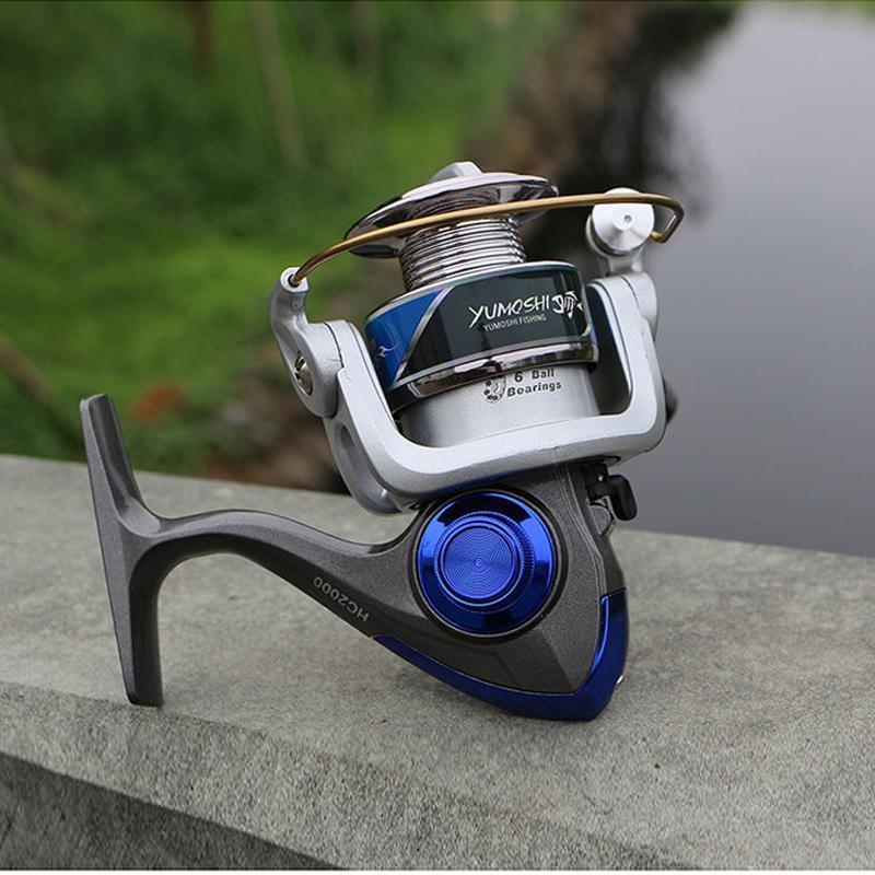 Cheap Fishing Spinning Reel Electroplate Spool 6 Ball Bearing 1000 2000 Series-Spinning Reels-HD Outdoor Equipment Store-1000 Series-Bargain Bait Box