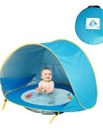 Children Tent Baby Beach Tent Uv Protecting Sunshelter With Pool Kids Summer-Tents-Alpscamping Store-Blue-Bargain Bait Box