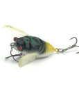 Cicada 6.4G 4Cm Perch Insect Bait Fishing Lure Treble Barb Hook Fishing Tackle-HengJia Trade co., Ltd-2-Bargain Bait Box