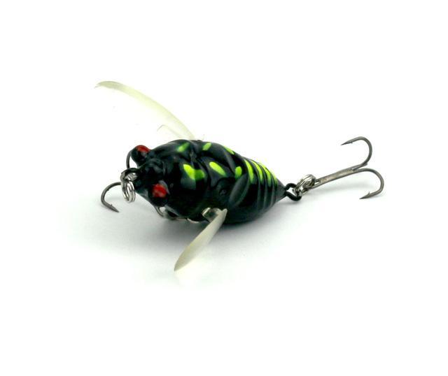 Cicada 6.4G 4Cm Perch Insect Bait Fishing Lure Treble Barb Hook Fishing Tackle-HengJia Trade co., Ltd-7-Bargain Bait Box