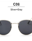 Classic Brand Design Round Sunglasses Women Men Vintage Retro Mirror Sun-Sunglasses-RBJacob NIKOM Store-QF23 Silver Gray-Bargain Bait Box