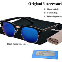 Classic Design Polarized Sun Glasses Retro Inspired Club Elegant Metal Star-Polarized Sunglasses-Bargain Bait Box-Blue-Bargain Bait Box
