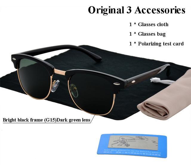 Classic Design Polarized Sun Glasses Retro Inspired Club Elegant Metal Star-Polarized Sunglasses-Bargain Bait Box-G15 Dark green 2-Bargain Bait Box