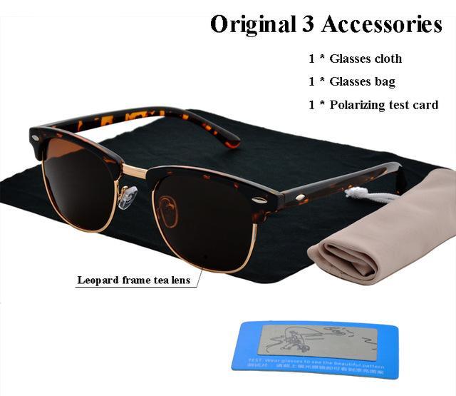 Classic Design Polarized Sun Glasses Retro Inspired Club Elegant Metal Star-Polarized Sunglasses-Bargain Bait Box-Leopard 1-Bargain Bait Box