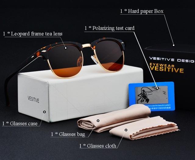 Classic Design Polarized Sun Glasses Retro Inspired Club Elegant Metal Star-Polarized Sunglasses-Bargain Bait Box-Leopard-Bargain Bait Box