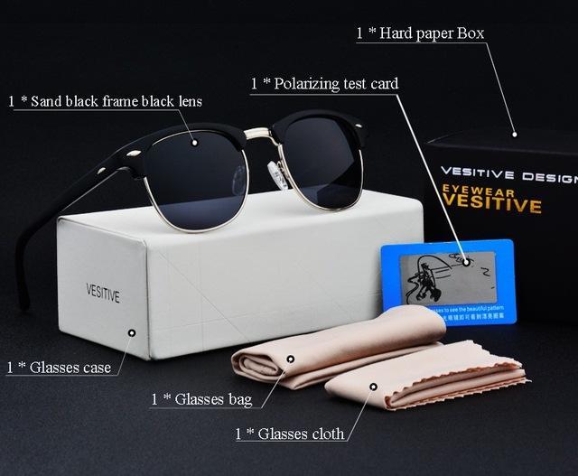 Classic Design Polarized Sun Glasses Retro Inspired Club Elegant Metal Star-Polarized Sunglasses-Bargain Bait Box-Sand black-Bargain Bait Box