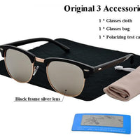 Classic Design Polarized Sun Glasses Retro Inspired Club Elegant Metal Star-Polarized Sunglasses-Bargain Bait Box-Silver 1-Bargain Bait Box