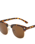 Classic Men Half Frame Polarized Sunglasses Women Brand Designer Vintage-Sunglasses-God is a girl-Leopard F Brown-Bargain Bait Box