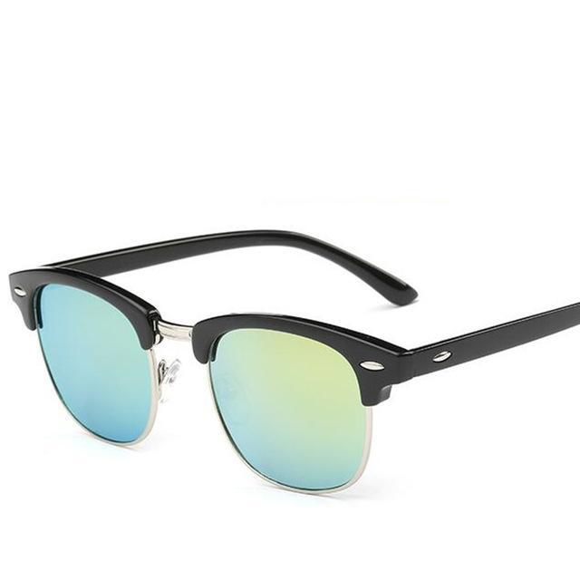Classic Men Half Frame Polarized Sunglasses Women Brand Designer Vintage-Sunglasses-God is a girl-Silver F Gold-Bargain Bait Box