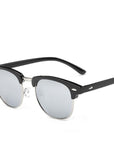 Classic Men Half Frame Polarized Sunglasses Women Brand Designer Vintage-Sunglasses-God is a girl-Silver F Silver-Bargain Bait Box