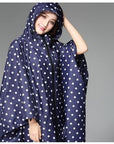 Cloak Raincoat Women Cute Trench Coat Female Waterproof Free Breathing Rain Coat-Ponchos-Bargain Bait Box-blue with dots-One Size-Bargain Bait Box