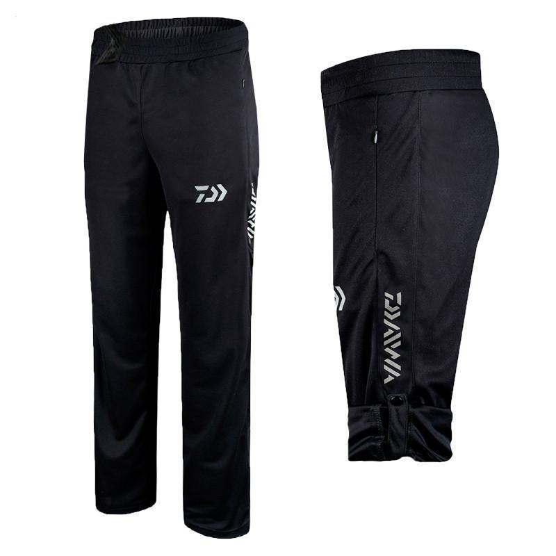 Clothing Polyester Fiber Black Fishing Sweatpants Outdoor Sport Pants-fishing pants-I Fashion &amp; trend-Asian Size M-Bargain Bait Box