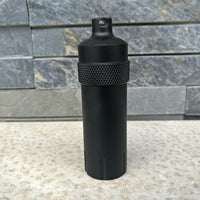Cnc Outdoor Waterproof Bottles Emergency First Aid Survival Pill Bottle-Sportswear & Outdoor Tools Store-black 2-Bargain Bait Box