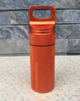 Cnc Outdoor Waterproof Bottles Emergency First Aid Survival Pill Bottle-Sportswear & Outdoor Tools Store-Orange-Bargain Bait Box