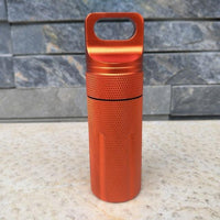 Cnc Outdoor Waterproof Bottles Emergency First Aid Survival Pill Bottle-Sportswear & Outdoor Tools Store-Orange-Bargain Bait Box