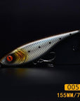 Colorful Handmade Jerk Bait Fishing Lure Pencil Fishing Tackles 155Mm 75G-TOP TACKLE INDUSTRIES-150mm 75g 005-Bargain Bait Box