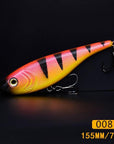 Colorful Handmade Jerk Bait Fishing Lure Pencil Fishing Tackles 155Mm 75G-TOP TACKLE INDUSTRIES-150mm 75g 008-Bargain Bait Box