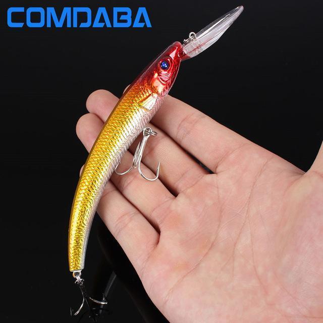 Comdaba 1Pcs 15.5Cm 16.5G Wobbler Fishing Lure Big Crankbait Minnow Peche Bass-Comdaba Fishing Store-I-Bargain Bait Box