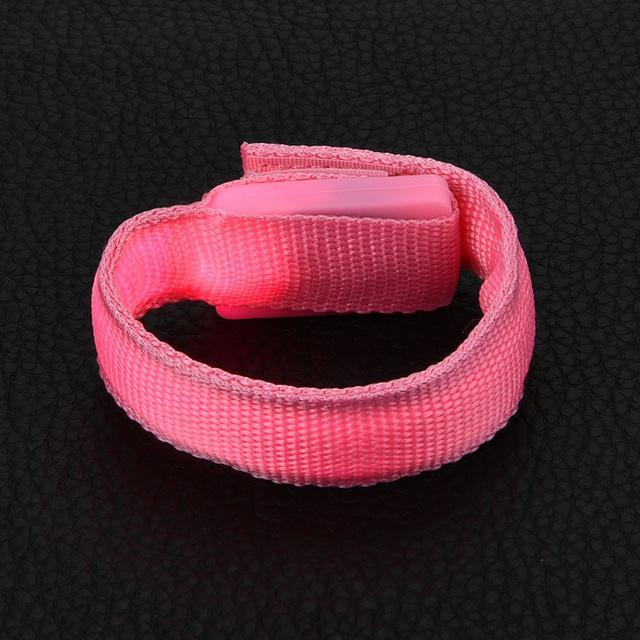 Cool Bright Reflective Led Light Arm Armband Strap Safety Belt For Night Running-Footprints Store-Pink-Bargain Bait Box