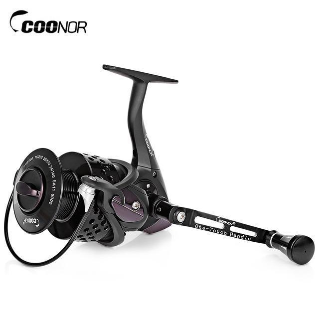 Coonor 5.5:1 Spinning Reel Fishing Reels11+1Bb Wheel Left/Right Handle Metal-Spinning Reels-Shenzhen Outdoor Fishing Tools Store-2000 Series-Bargain Bait Box