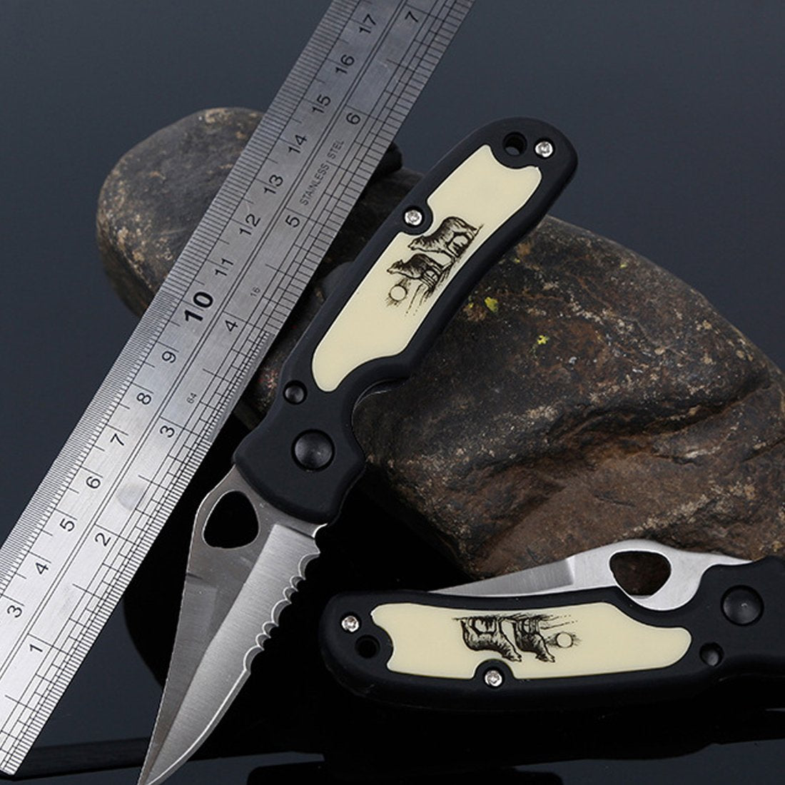 Creative Exquisite Mini Folding Knife 440C Blade Portable Survival Camping Knife-Xiaomii_Holiday Store-Bargain Bait Box